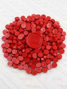 200 حبة/كيس من حبيبات الشمع المختومة بشكل ثماني الأضلاع لختم الأختام الشمعية، زخرفة يدوية للبطاقات والمظاريف، شمع لاكي مختوم للحرفة اليدوية وتغليف الهدايا وختم المظاريف والدعوات لحفلات وألبومات الصور والعودة إلى المدرسة