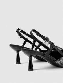 Sleekvia Escarpins à boucle polyvalents et élégants pour femmes, à bout pointu - Noir - Voir 9