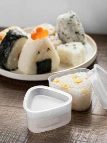 6pcs DIY Bento Molds, Sushi Molds, Rice And Vegetable Roll Molds, Creative Modeling Molds, Triangle Rice And Vegetable Roll Molds, Heart-Shaped Molds, Plum Shaped Molds, Bear Molds, Bread Molds, Baking Appliances - Clear - View 3