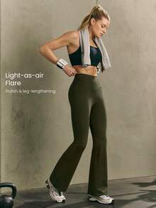 GLOWMODE 31" PeakBum Powersculpt™-Air Play The Flare Sweat-Wicking Cool Feel Butt-Lifting Leggings High Impact Workout Running Training Fall Winter