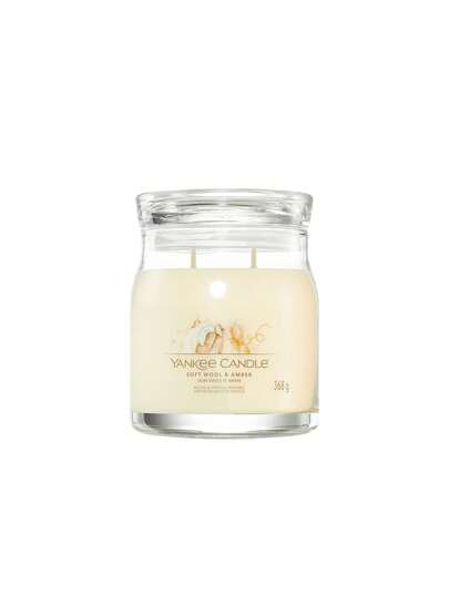 Yankee Candle Soft Wool & Amber Signature Medium Jar Candle 368 G