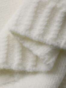 DAZY Women's Textured Crew Neck Casual Sweater, Winter Vacation - White - View 7