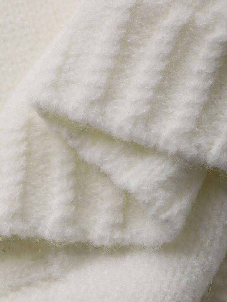 Women's Textured Crew Neck Casual Sweater, Winter