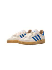 Adidas Giày thể thao unisex chuyên dụng cho bóng ném, màu trắng kem/xanh dương/màu cát ấm JS3865 - Trắng kem / Xanh lam / Màu cát ấm - Xem 5