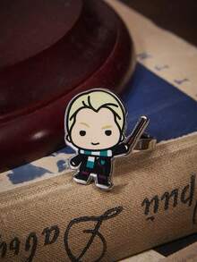 HARRY POTTER X SHEIN 热销锌合金可爱卡通元素印花系列开口戒指套装，奢华小众，适合各种派对、音乐会、节日等场合。 - 白金 - 查看 5