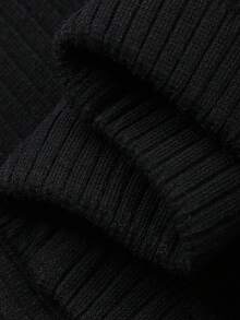 DAZY Quần dài trơn màu kiểu Hàn Quốc có nơ trang trí cho bé gái - Quần áo trẻ em gái - màu đen - Xem 6