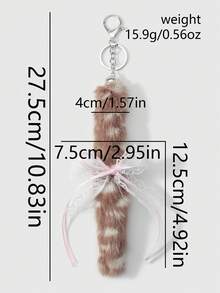 ROMWE J-Fashion 1 Y2k Retro Ngọt Ngào Mát Mẻ Thời Trang Cá Nhân Dễ Thương Chất Lượng Cao Nhiều Màu Sang Trọng Mô Phỏng Thay Đổi Dần Dần Ngang Họa Tiết Da Báo Cáo Lông Thú Mini Đuôi Tự Làm Móc Khóa Phụ Kiện Túi Mặt Dây Chuyền, Màu Ngẫu Nhiên, Thích Hợp Cho Bé Gái Và Quý Cô Mặc Hàng Ngày, Quà Tặng Ngày Lễ - Nhiều thông số kỹ thuật - 7 - Xem 7