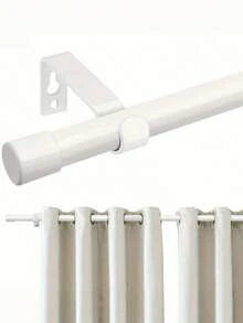 Bộ thanh treo rèm màu trắng có thể điều chỉnh độ căng kèm giá đỡ Thanh kim loại đường kính 16mm, kiểu dáng tối giản hiện đại, dùng cho rèm mỏng nhẹ, dùng cho phòng tắm, nhà bếp, quán cà phê, dễ dàng lắp đặt, trang trí nhà cửa, căn hộ, phòng khách - Nhiều màu - Xem 1