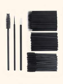 Eyelash Extension Brush Kit – Disposable Lash Spoolies, Micro Swabs, Lip Gloss Brushes 3-In-1 Set, 100/300/450/600/750/900pcs - Multicolor - View 4