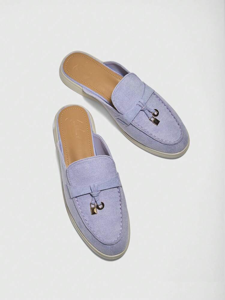 CUCCOO BIZCHIC Women's Casual Minimalist Slip-On Slippers For Christmas - Lilac Purple - View 4