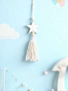 1PC Woven Tassel Sun Moon Car Hanging Ornament Star Moon Wall Hanging Home Decor Ramadan Holiday Decoration - Multicolor - View 8