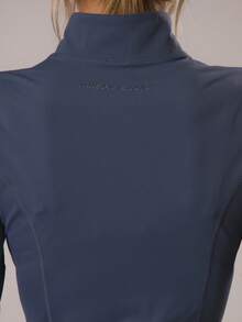 Musera Sport Áo khoác thể thao cổ cao dáng suông, khóa kéo, chất liệu BBL, thích hợp cho tập luyện mùa đông, thể thao, tập gym, tập luyện, khám phá. - Màu xanh hải quân - Xem 2