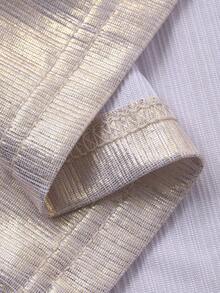 DAZY Women's Pearlescent Minimalist Casual Long Dress - Gold - View 5