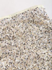 Sweetra Minigonna aderente casual e versatile con decorazioni in paillettes per donne