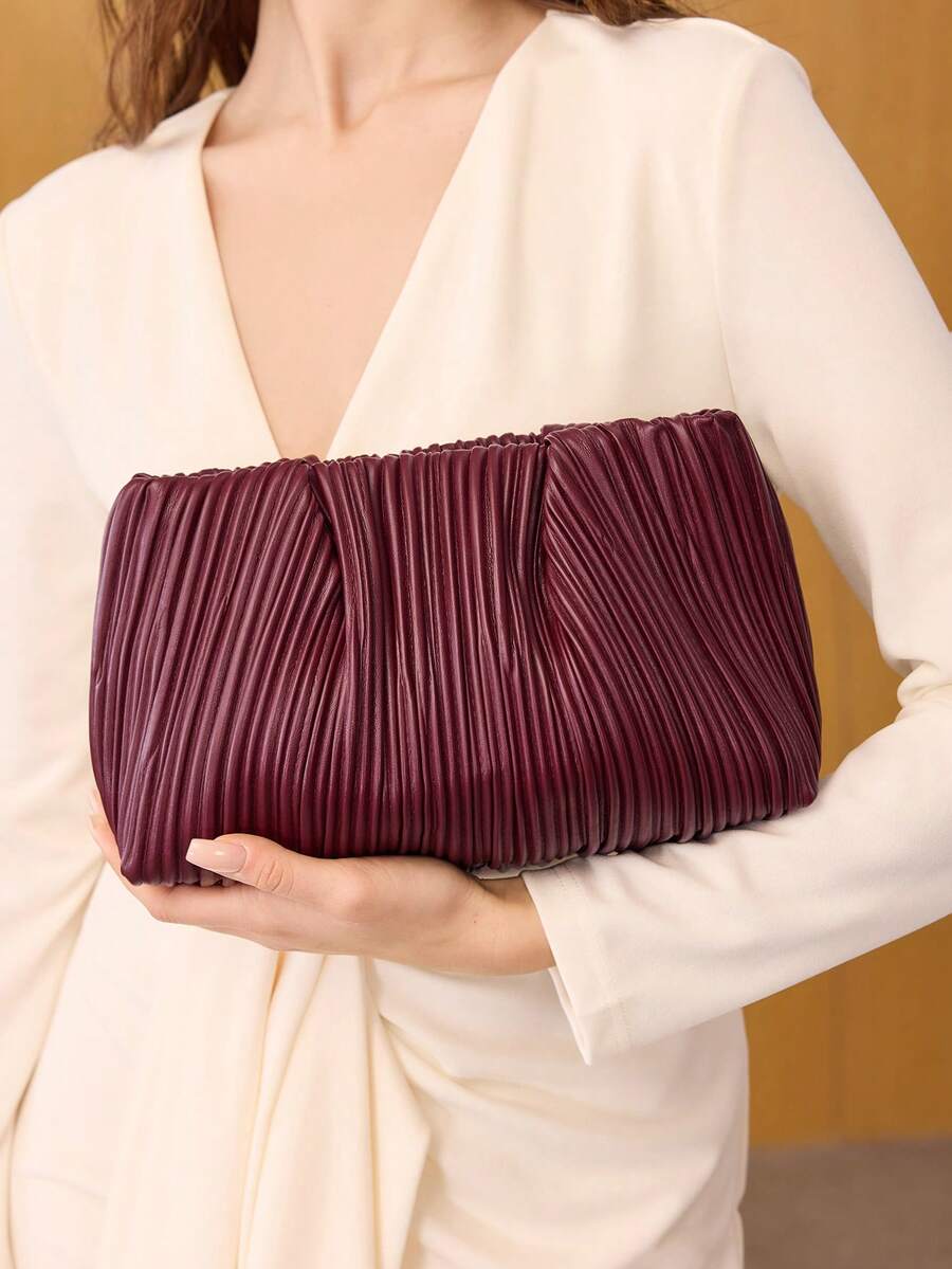 MOTF PREMIUM 女士手提包，时尚优雅，适合日常使用、聚会、派对、度假等各种场合。 - 酒紅色 - 查看 1