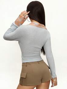 INAWLY Women's Casual Long Sleeve Collared T-Shirts - Multicolor - View 2
