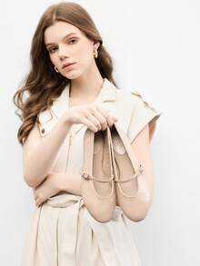 CUCCOO BIZCHIC Women's Buckle Design Casual Everyday Versatile Shoes - Apricot - View 5