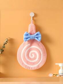 Joivida 棒棒糖造型手巾，可爱卡通挂巾，带挂环，超柔软吸水珊瑚绒材质，适用于厨房和浴室装饰 - 彩色 - 查看 4