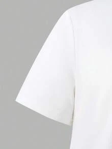 Elladie kids 两件套少女休闲樱桃印花圆领短袖上衣和工装裤，运动风 - 粉色 - 查看 4