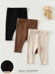 Cozy Pixies Quần legging gân đa năng thường ngày cho trẻ sơ sinh - Nhiều màu - Xem 4
