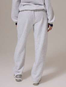 Musera Sport Sport Mid Rise Wide Leg Tracksuit Bottoms Only Winter Activewear Sport Gym Workout - Light Grey - View 4