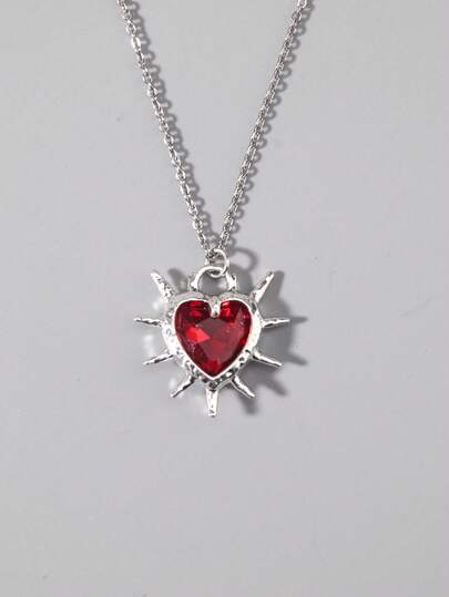 Goth 1 pezzo Collana con ciondolo a croce gotica di lusso con cristalli, regalo per feste, Ognissanti