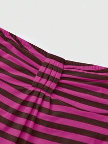 ROMWE Goth Spring/Summer Casual Baech Y2K Style Striped Cropped Camisole Top - Multicolor - View 3