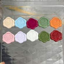 20 PCS Eucalyptus Pattern Real Wax Sealing Stickers Self-Adhesive Wedding Invitation Envelope Seal Stickers For Decorating Wedding Invitations, Gifts Back To School - one-size - View 7
