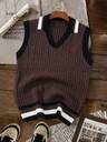 Manfinity Hypemode Men's Autumn/Winter Casual Versatile Letter Embroidered Knit Vest