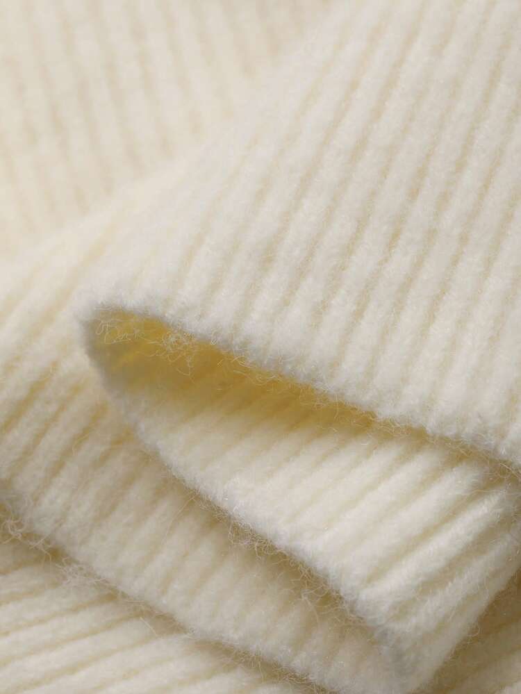 Women's V-Neck Sleeveless Ruffle Hem Fitted Knit Top, Autumn/Winter