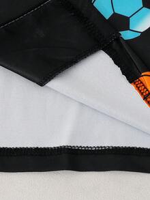 Tween Boys Pajamas-2 Pieces Pajama Set Soccer Ball Print Black Pajama Set For Boys Long Sleeve Notch Collar Button Front Long Pants Four Seasons Nightwear Holiday 2026 Must Have Festive Gift Comfortable Cozy Lounge This Product Requires UV Light Exposure To Glow - Black - View 5