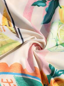 Vivid Eden Váy không tay họa tiết hải sản dành cho nữ - màu xanh lá - Xem 7