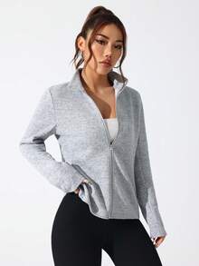 Easithlete Set de 2 chaquetas deportivas minimalistas de unicolor con cuello alto y cremallera frontal - Multicolor - Ver 3
