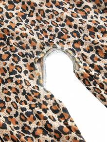 SpicyHot Spicy Hot Leopard Print Halter Bodysuit, Adds Alluring Charm For Night Dates - Multicolor - View 4