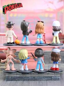 POKOJA LAND 3.5 Inch Strange Story Hand-Made Model Toy,Desktop Decorative Ornament, Collectible Doll Gifts For Fans,Perfect For Car & Desktop Decor, Figurine Doll For Fans Gift,Halloween Christmas Birthday Gift - Multicolor - View 3