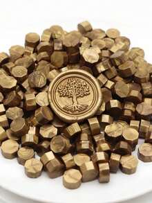 200 حبة/كيس من حبيبات الشمع المختومة بشكل ثماني الأضلاع لختم الأختام الشمعية، زخرفة يدوية للبطاقات والمظاريف، شمع لاكي مختوم للحرفة اليدوية وتغليف الهدايا وختم المظاريف والدعوات لحفلات وألبومات الصور والعودة إلى المدرسة