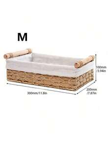 2个（S+M）/1个柳条篮，适用于家居收纳整理，厨房浴室收纳篮，带提手，可放置于浴室台面、卧室、客厅、宿舍、办公室等场所，亦可用于家居装饰、乡村风格装饰、秋季装饰收纳、返校用品收纳、卧室整理篮、节日派对装饰礼品等。 - 卡其色 - 查看 13