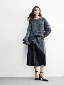 CUCCOO BIZCHIC Proste, jednokolorowe, grube, codzienne, damskie czółenka z klamrą