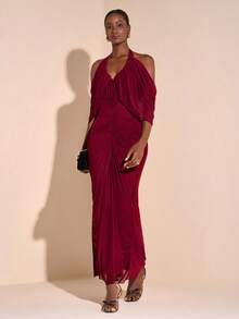 Zivah 2026春夏新音乐节、复活节、圣帕特里克节、情人节、约会、西部风情、游牧风、生日派对、毕业典礼、大学风、学生装、日常休闲、百搭、休闲、度假、邮轮旅行、海滩、日光浴、热门单品 - 酒紅色 - 查看 6