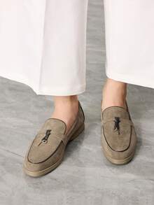 Sleekvia Women Casual Versatile Commute Simple Flats For Christmas Valentine's Day - Light Grey - View 4