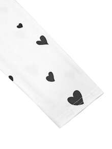 EMERY ROSE Valentine's Day Heart Print Long Sleeve T-Shirt - Multicolor - View 5