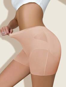 Snug Zone 1pc Women's Seamless Shaping Briefs, Cinched Waist Tummy Control Panties - Coral Pink - View 5