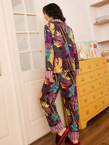 Chillnights Young Fashionable Oversized Plant & Animal Print Colorblock Striped Comfortable Knit Fabric Women Pajama Set Scoobydoo Women Pajamas Moo Moo Women Sleepwear Women Lounge Wear Sets Pajamas Elephant Curve Pajamas Set Women's Lounge Wear Sets Pajama Set With Robe Women Lounge Wear Sets