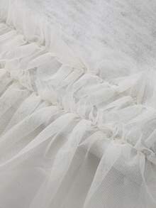 DAZY Toddler Girls' Round Neck Mesh Patchwork Long Sleeve Sweatshirt - Grey - View 8