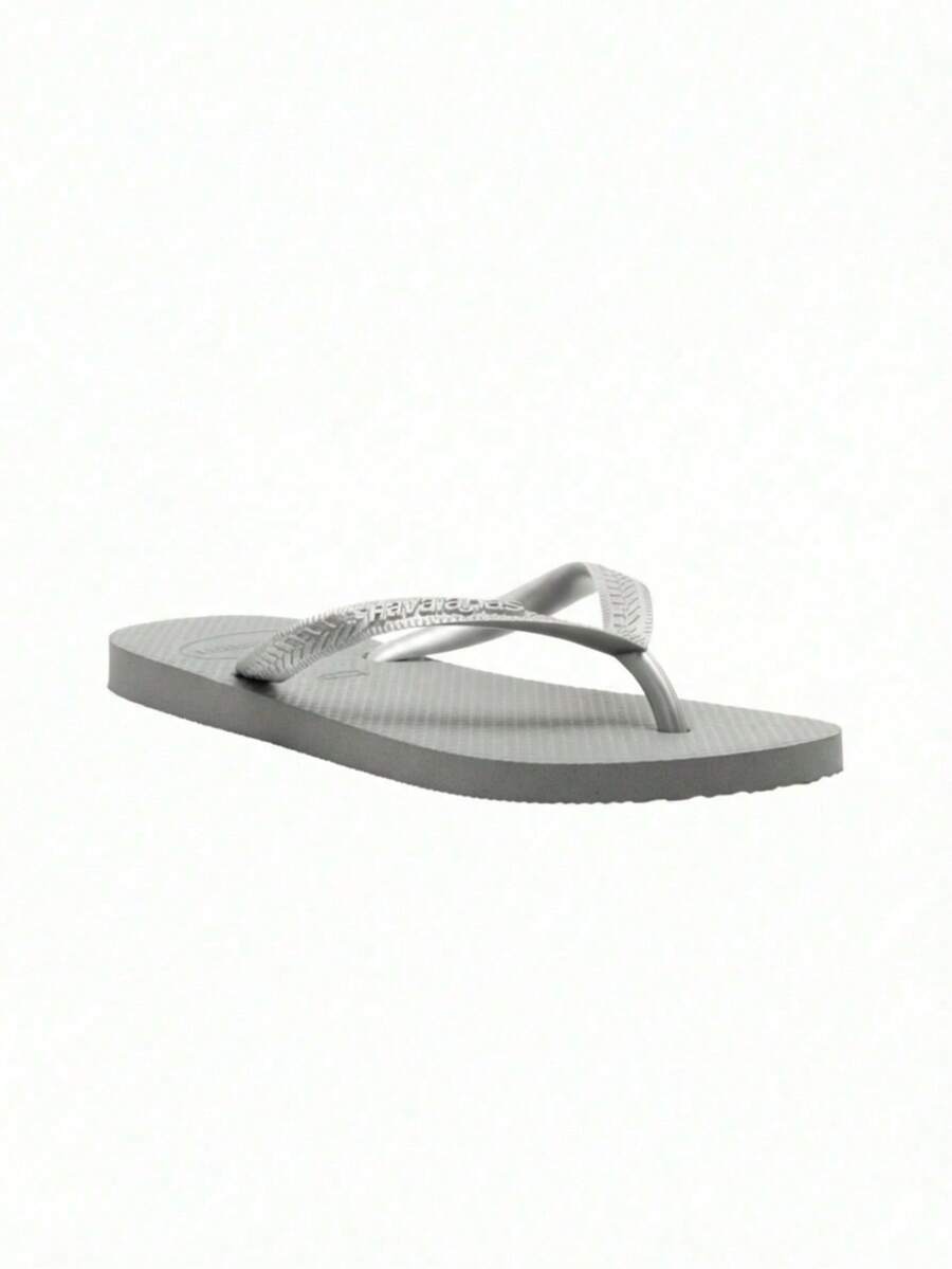 Havaianas Dép xỏ ngón nữ Tiras màu xám thép 4137428-5178 - Bạc - Xem 1