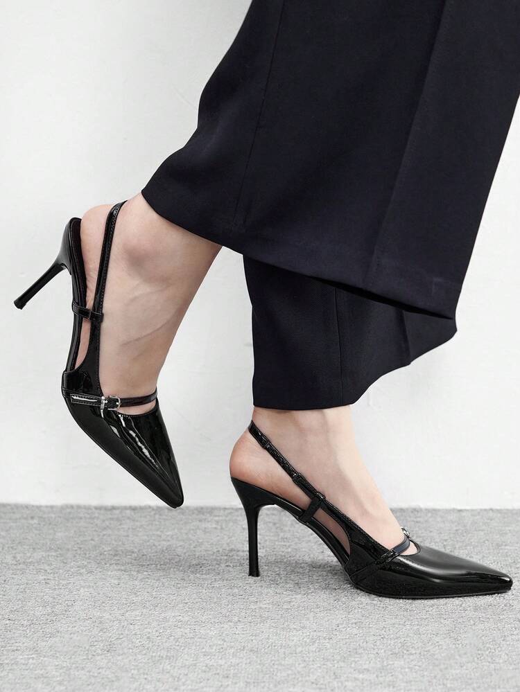 CUCCOO BIZCHIC Women's Elegant Pointed Toe Pumps With Buckle, Suitable For Commuting For Christmas