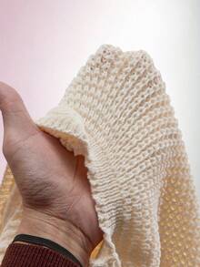 Amplova Váy dệt kim mini viền tua rua gợi cảm thời trang nữ - Màu be - Xem 8