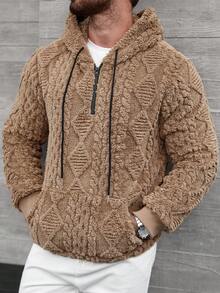 Manfinity CasualCool 男士成熟街头风畅销连帽衫，适合日常穿着、圣诞节、新年假期、派对、晚宴，也是送给朋友、丈夫、男友的理想礼物。 - 卡其色 - 查看 4