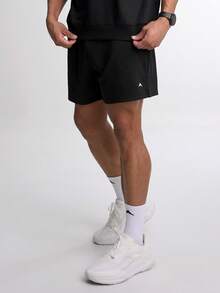 ARC Men's Casual Sports Shorts Standard Fit - Black - View 2