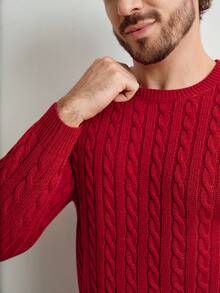 Manfinity CityGents 纯色圆领插肩针织休闲套头毛衣